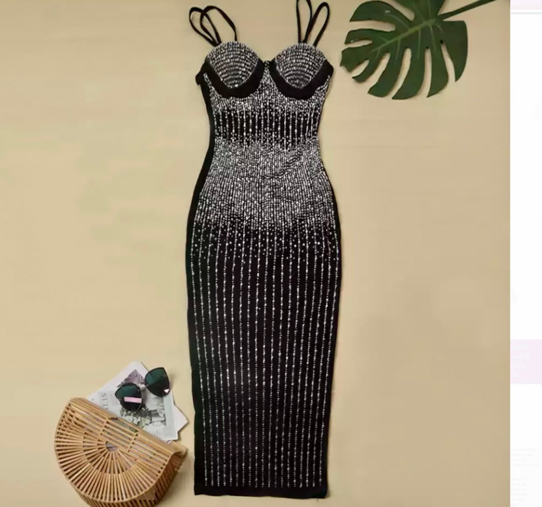 Rhinestone Bodycon Dress