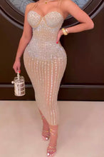 Load image into Gallery viewer, Rhinestone Bodycon Dress
